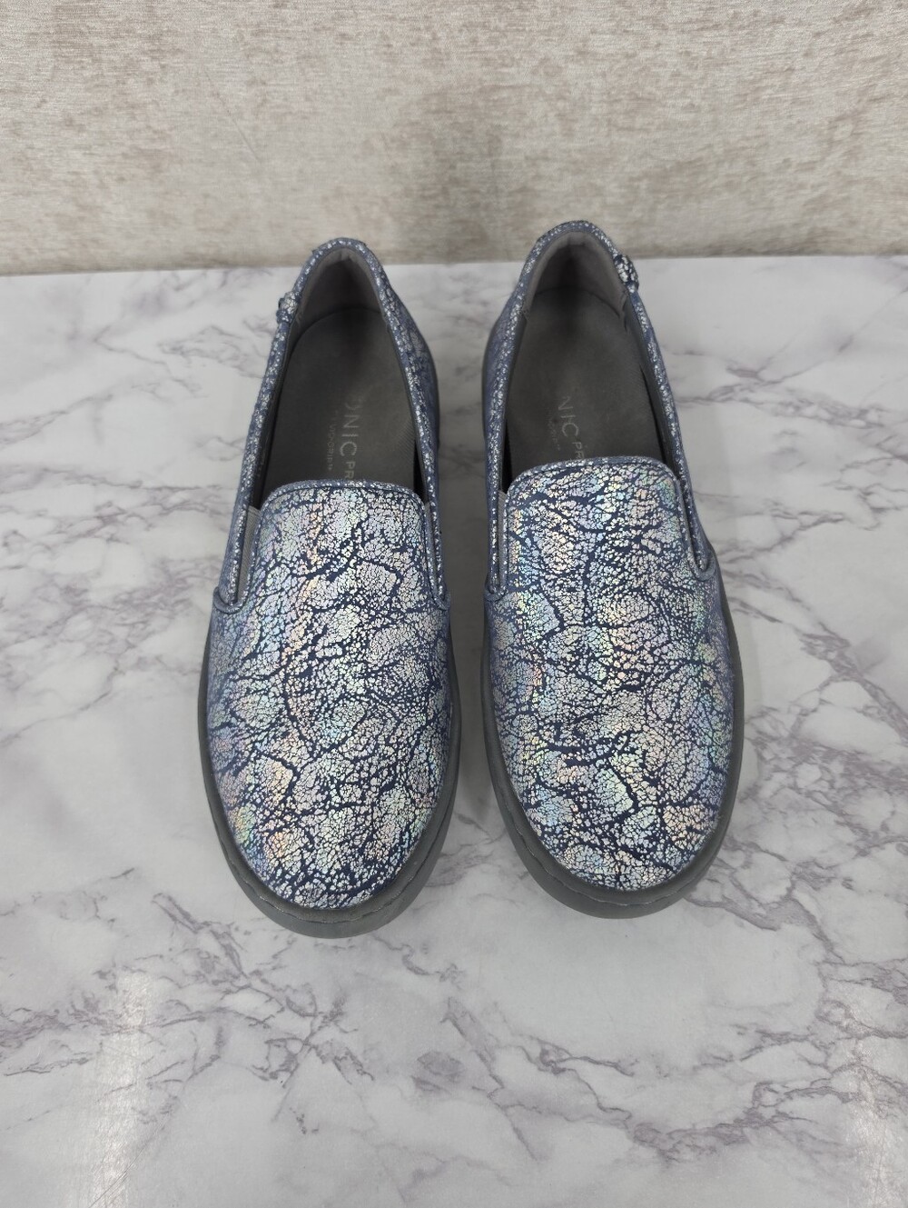Vionic Pro Avery Metallic Slip On Flat Shoes Sneaker Women's 7 Comfort Casual